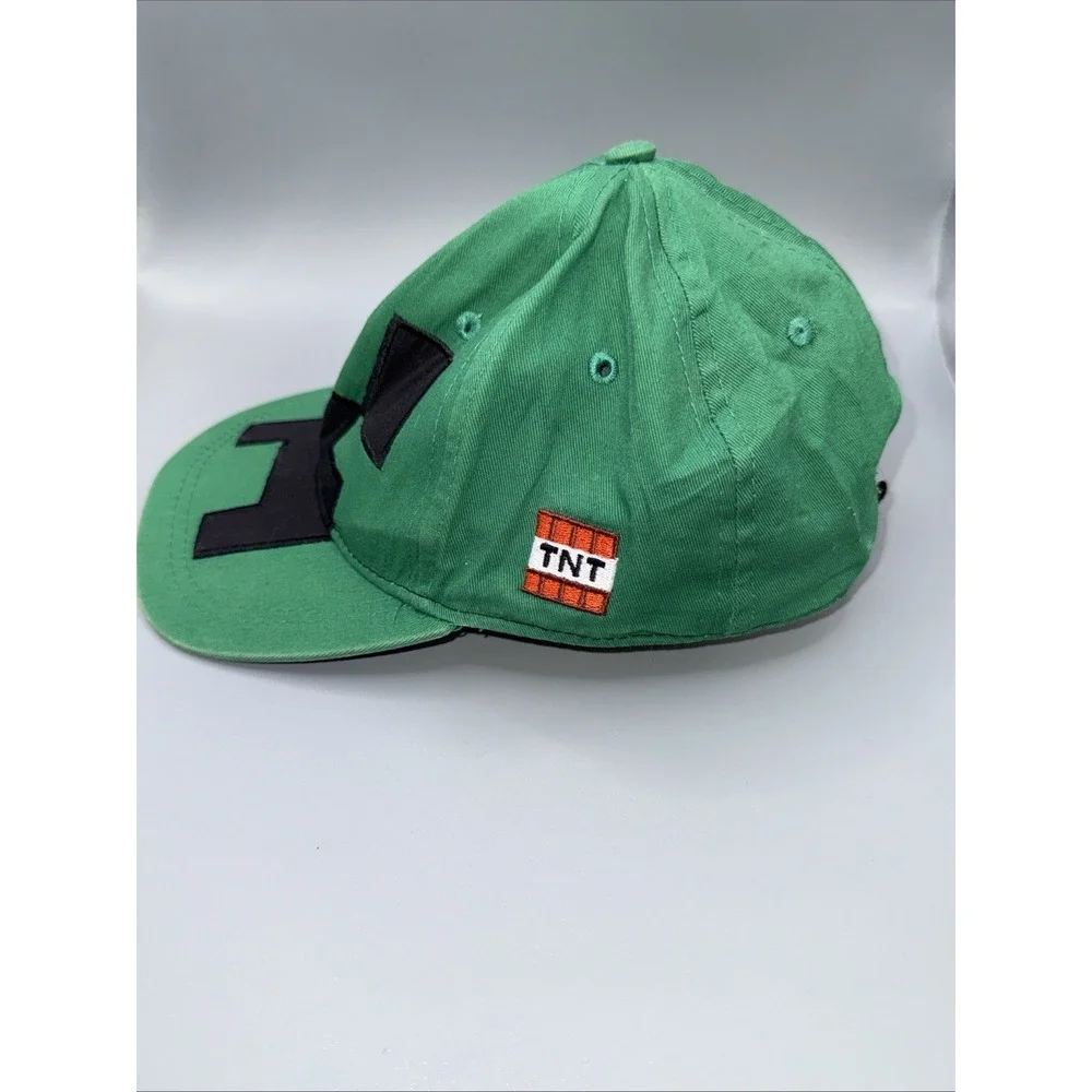Jinx Minecraft Creeper Mob TNT‎ Youth Hat Green Checkered Snapback Baseball Cap